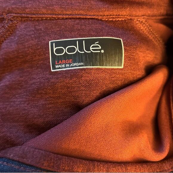 Bollé Mens Performance 1/4 Zip Long Sleeve Pullover Reddish Orange - Size Large - Picture 4 of 5